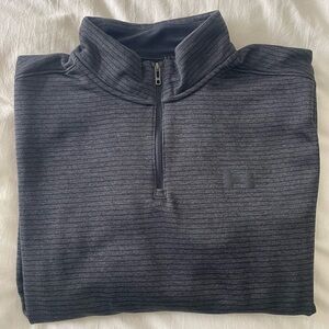Under Armour Storm Dark Gray/Black Striped 1/4 Zip Golf Pullover